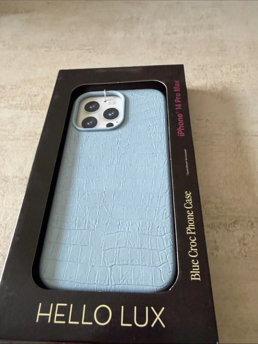 Blue Croc Phone Case for iPhone 14 Pro Max